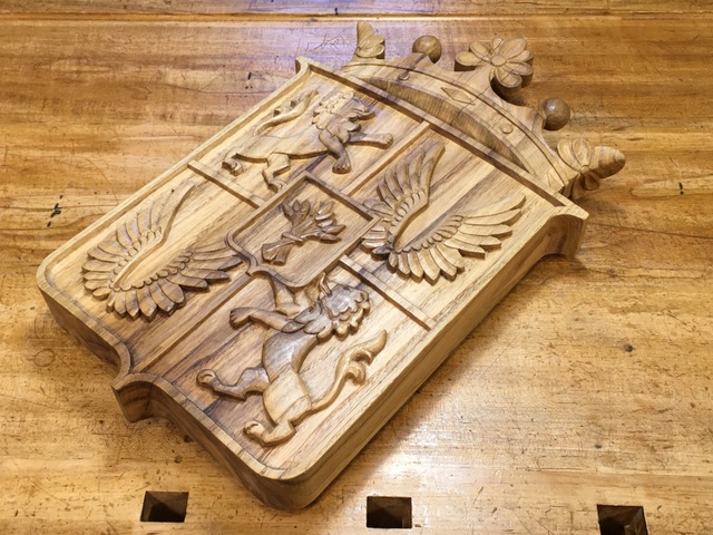 Finished Coat of Arms From Right Oblique